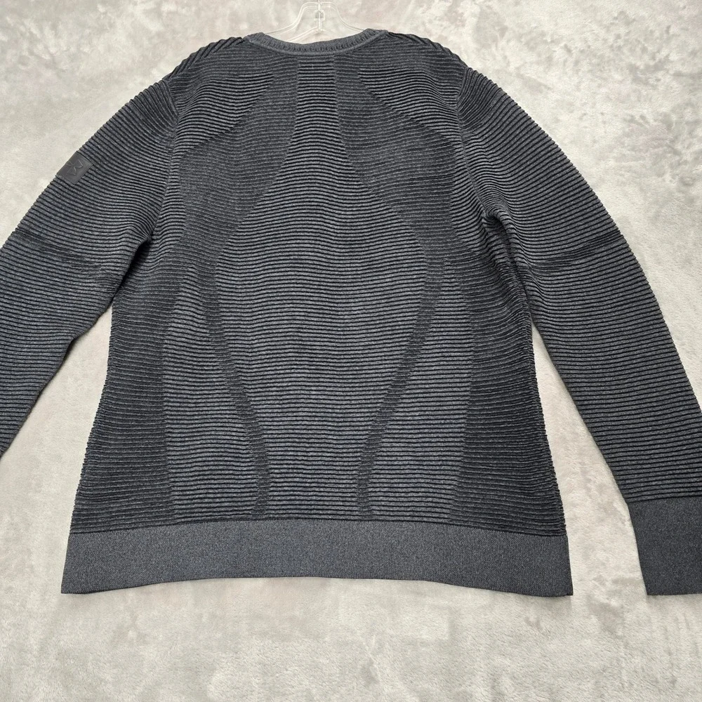 Under Armour Intelli-Knit Shirt Long Sleeve Men XXL Gray Ribbed Performance Gorp